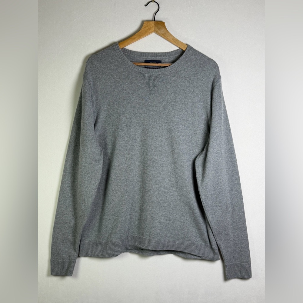 1901 Mens Gray Lightweight Cotton Cashmere Crewneck Sweater Sz XL Quiet Luxury
